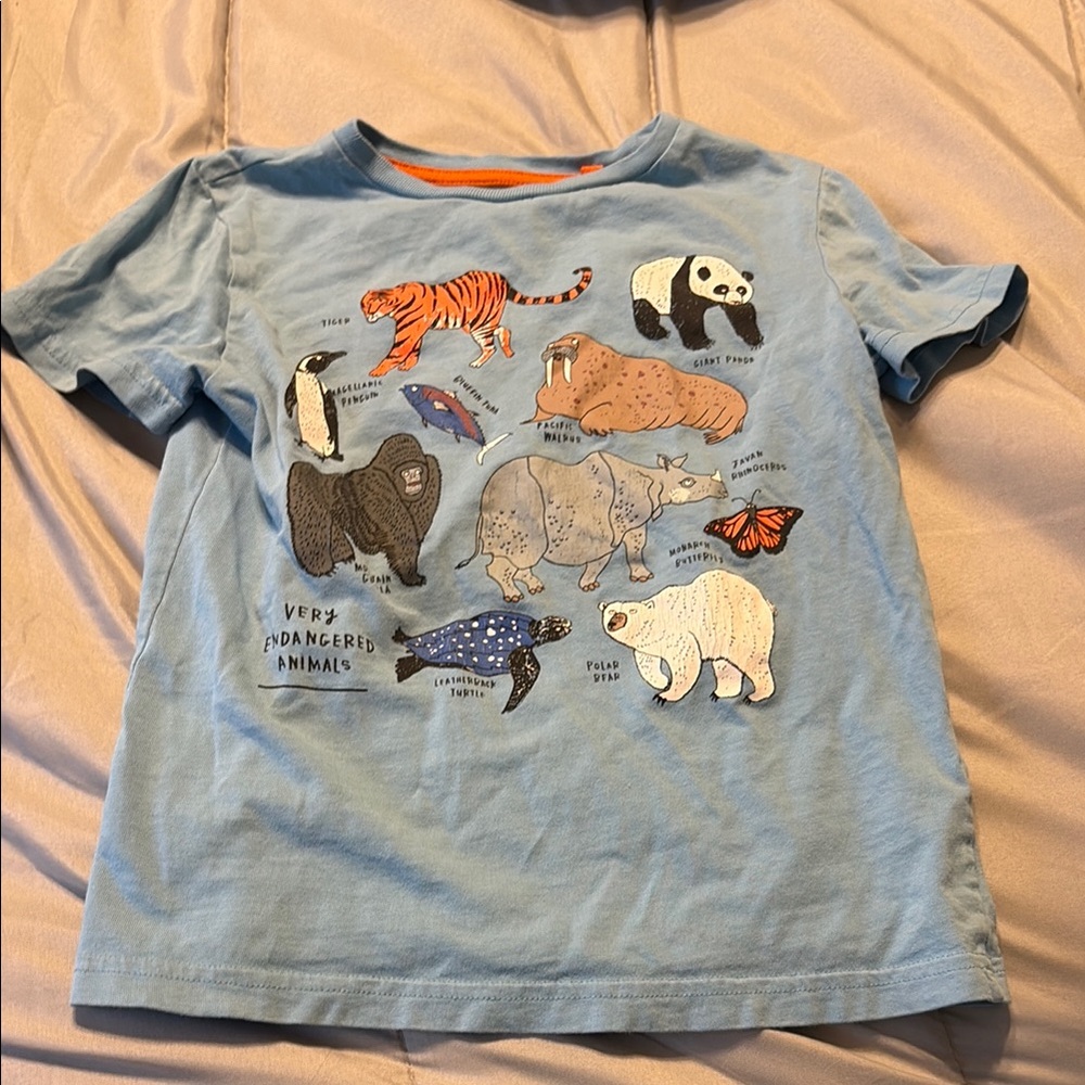 Kids Blue Animal Print T-Shirt